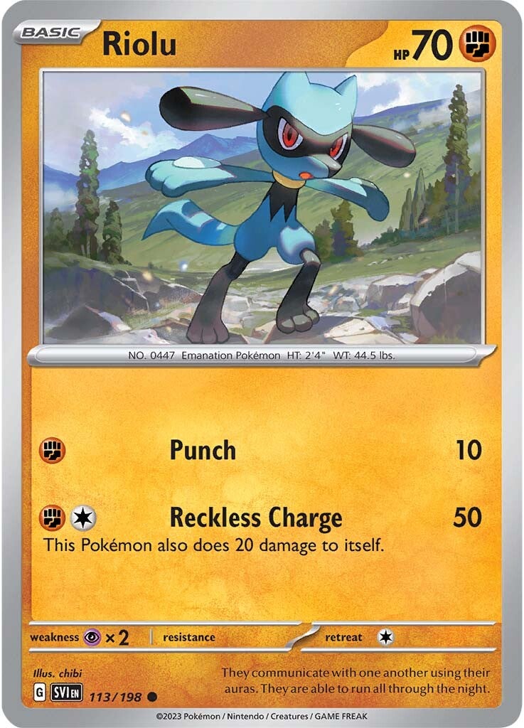 Riolu (113/198) [Scarlet & Violet: Base Set] | Exor Games Truro