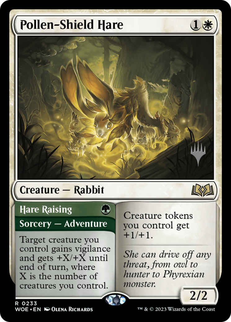 Pollen-Shield Hare // Hare Raising (Promo Pack) [Wilds of Eldraine Promos] | Exor Games Truro