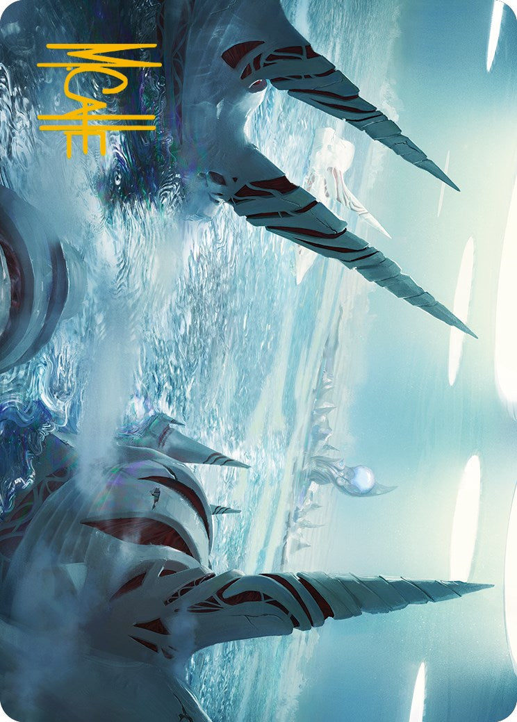 Seachrome Coast Art Card (Gold-Stamped Signature) [Phyrexia: All Will Be One Art Series] | Exor Games Truro
