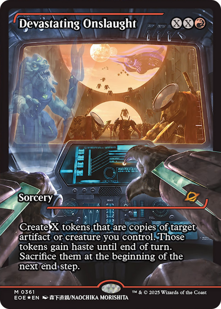 Devastating Onslaught (0361) (Showcase) [Edge of Eternities] | Exor Games Truro