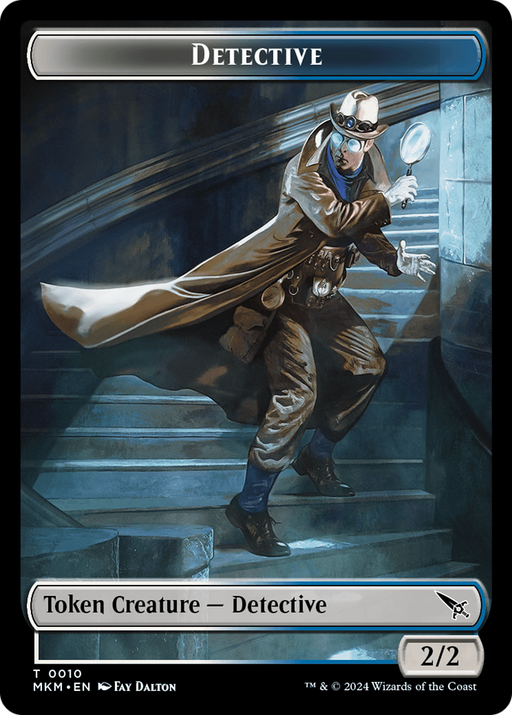 Detective // Spirit Double-Sided Token [Murders at Karlov Manor Tokens] | Exor Games Truro