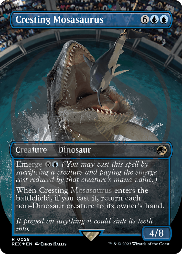 Cresting Mosasaurus (Emblem) (Borderless) [Jurassic World Collection Tokens] | Exor Games Truro