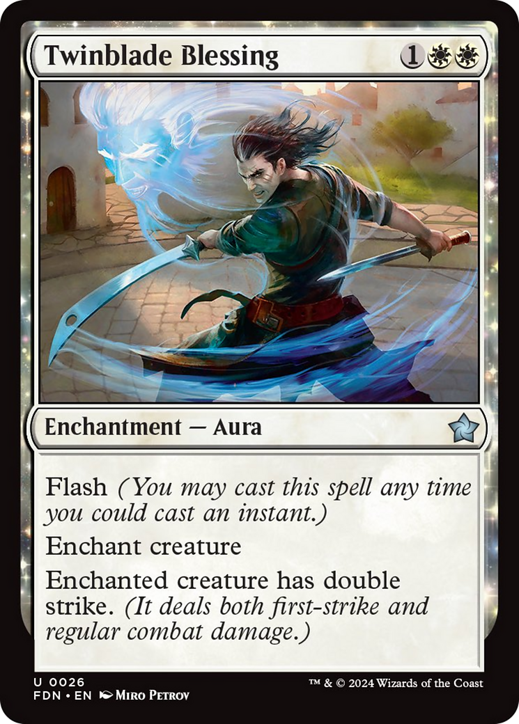 Twinblade Blessing [Foundations] | Exor Games Truro