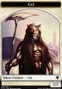 Cat // Cat Warrior Double-Sided Token [Commander 2017 Tokens] | Exor Games Truro