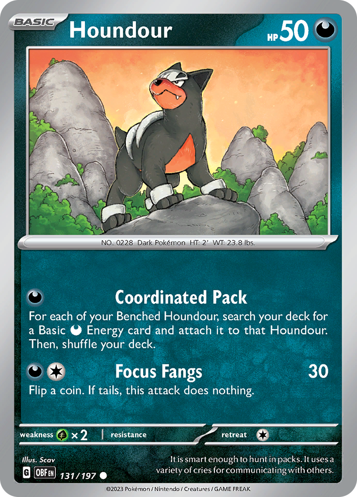 Houndour (131/197) [Scarlet & Violet: Obsidian Flames] | Exor Games Truro