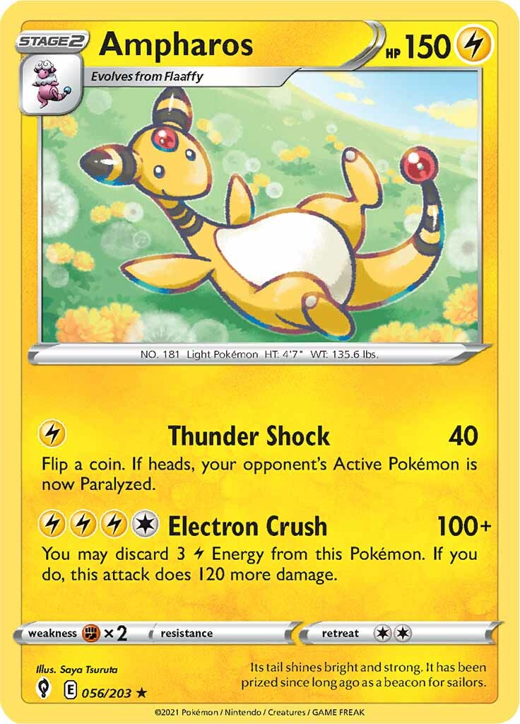 Ampharos (056/203) [Sword & Shield: Evolving Skies] | Exor Games Truro