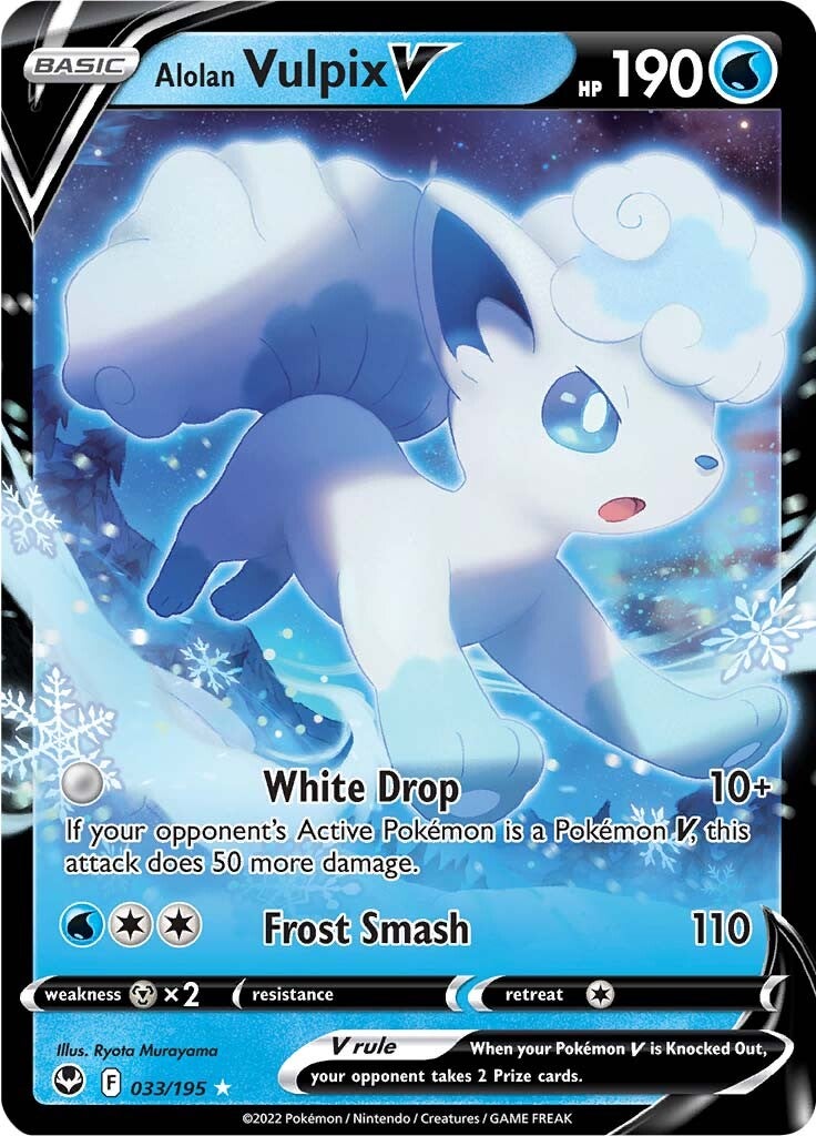 Alolan Vulpix V (033/195) [Sword & Shield: Silver Tempest] | Exor Games Truro