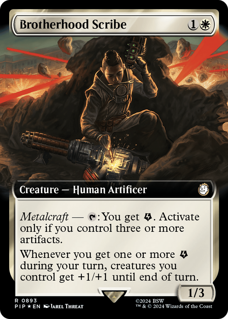 Brotherhood Scribe (Extended Art) (Surge Foil) [Fallout] | Exor Games Truro