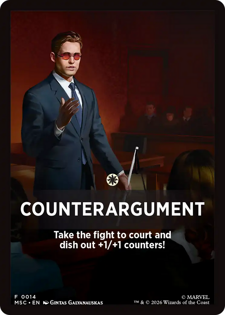 Counterargument Theme Card [Marvel Super Heroes Commander] | Exor Games Truro