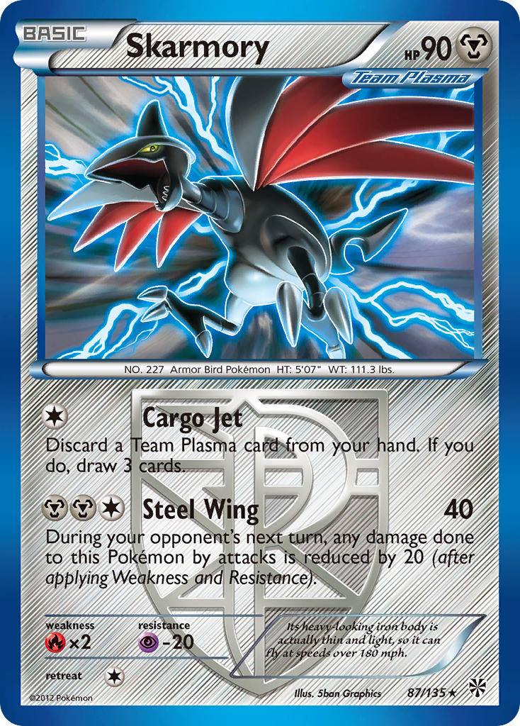Skarmory (87/135) [Black & White: Plasma Storm] | Exor Games Truro