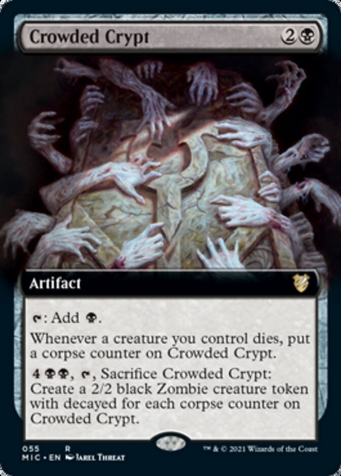 Crowded Crypt (Extended Art) [Innistrad: Midnight Hunt Commander] | Exor Games Truro