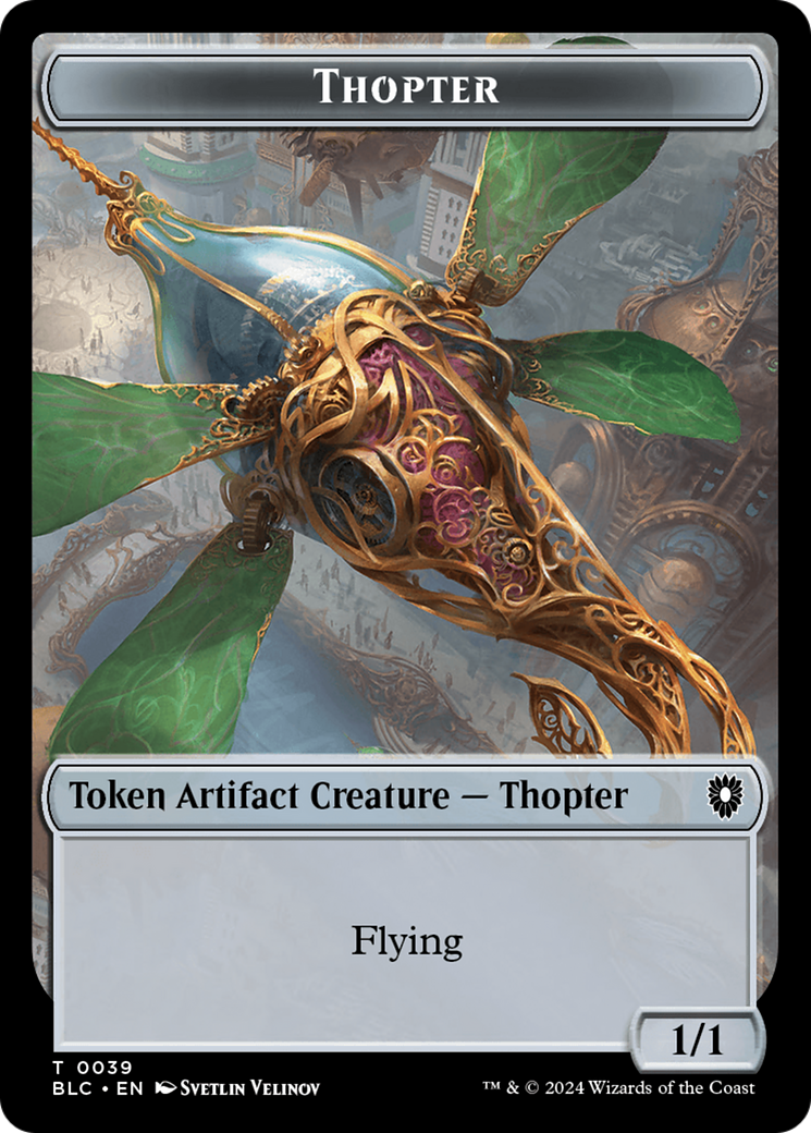 Goblin // Thopter Double-Sided Token [Bloomburrow Commander Tokens] | Exor Games Truro