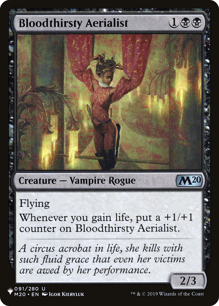 Bloodthirsty Aerialist [The List] | Exor Games Truro