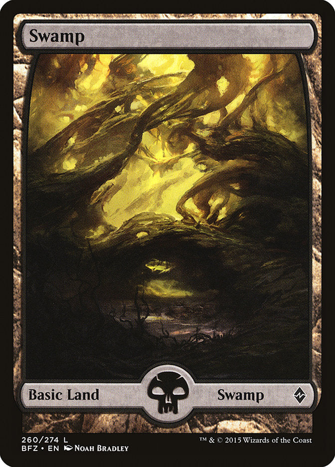 Swamp (260) (Full Art) [Battle for Zendikar] | Exor Games Truro