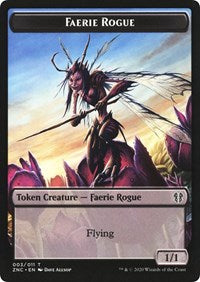 Faerie Rogue // Thopter Double-Sided Token [Zendikar Rising Commander Tokens] | Exor Games Truro