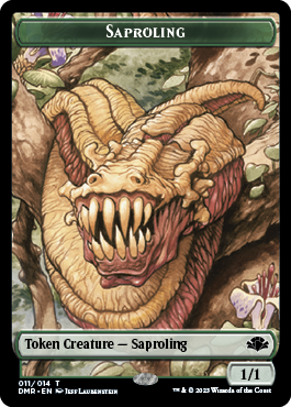 Elephant // Saproling Double-Sided Token [Dominaria Remastered Tokens] | Exor Games Truro