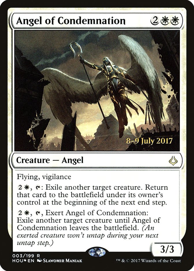 Angel of Condemnation [Hour of Devastation Prerelease Promos] | Exor Games Truro