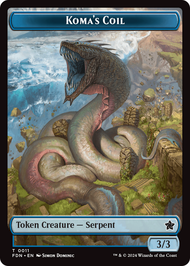 Scion of the Deep // Koma's Coil Doubled-Sided Token [Foundations Tokens] | Exor Games Truro