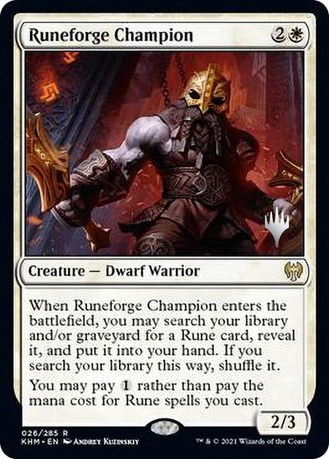 Runeforge Champion (Promo Pack) [Kaldheim Promos] | Exor Games Truro