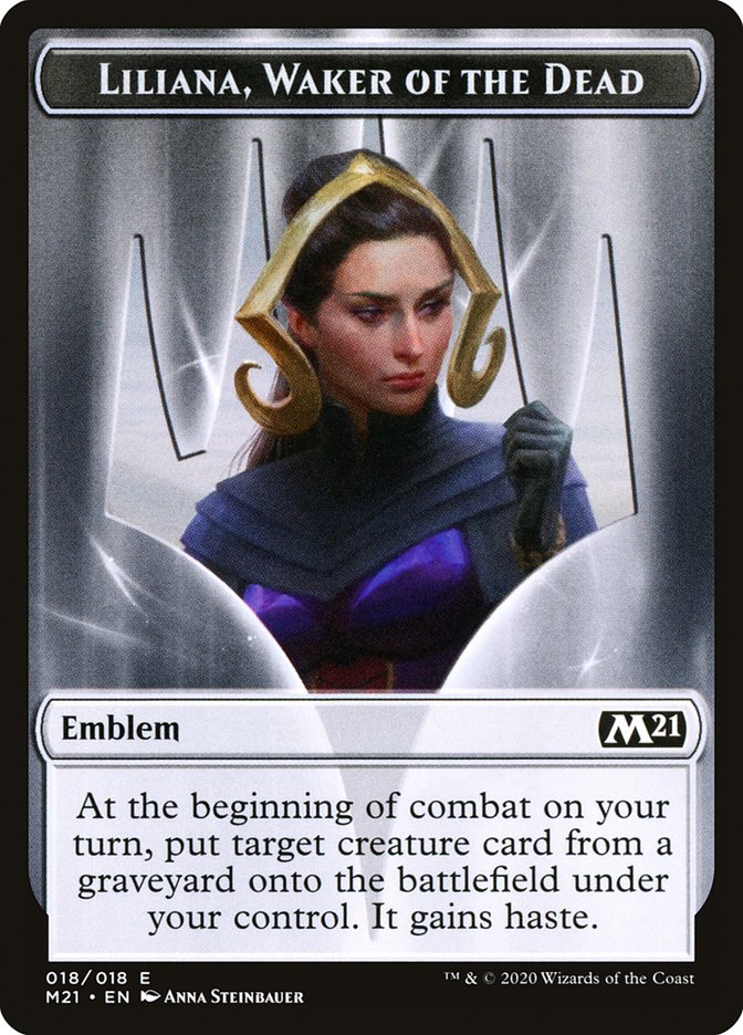 Liliana, Waker of the Dead Emblem [Core Set 2021 Tokens] | Exor Games Truro