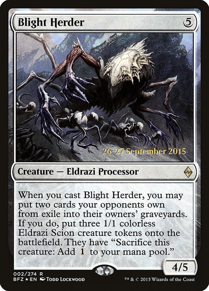 Blight Herder [Battle for Zendikar Prerelease Promos] | Exor Games Truro