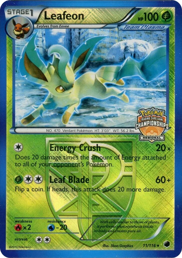Leafeon (11)/116 (Regional Championship Promo) [League & Championship Cards] | Exor Games Truro