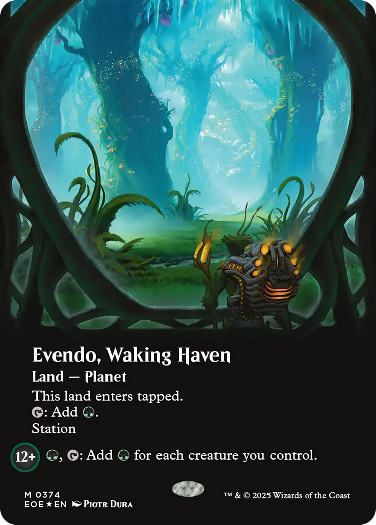 Evendo, Waking Haven (Borderless) (Galaxy Foil) [Edge of Eternities] | Exor Games Truro