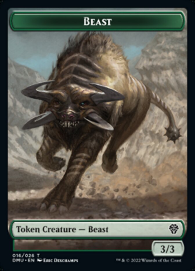 Soldier // Beast Double-Sided Token [Dominaria United Tokens] | Exor Games Truro