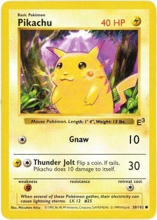 Pikachu (58/102) (E3 Stamped Promo with Red Cheeks) [Miscellaneous Cards] | Exor Games Truro