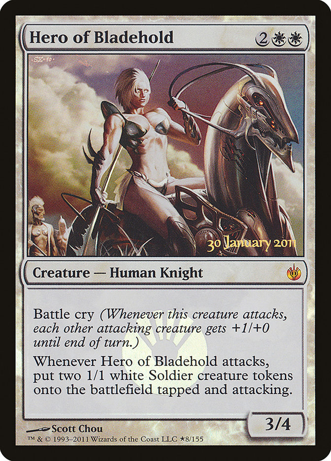 Hero of Bladehold [Mirrodin Besieged Prerelease Promos] | Exor Games Truro