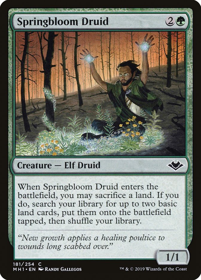 Springbloom Druid [Modern Horizons] | Exor Games Truro