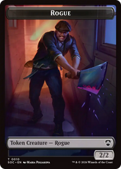 Spirit (0025) // Rogue Double-Sided Token [Secrets of Strixhaven Commander Tokens] | Exor Games Truro