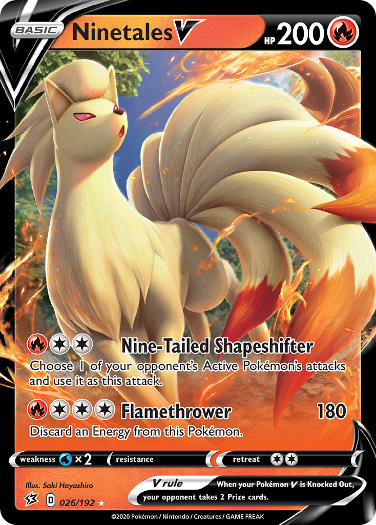 Ninetales V (026/192) [Sword & Shield: Rebel Clash] | Exor Games Truro