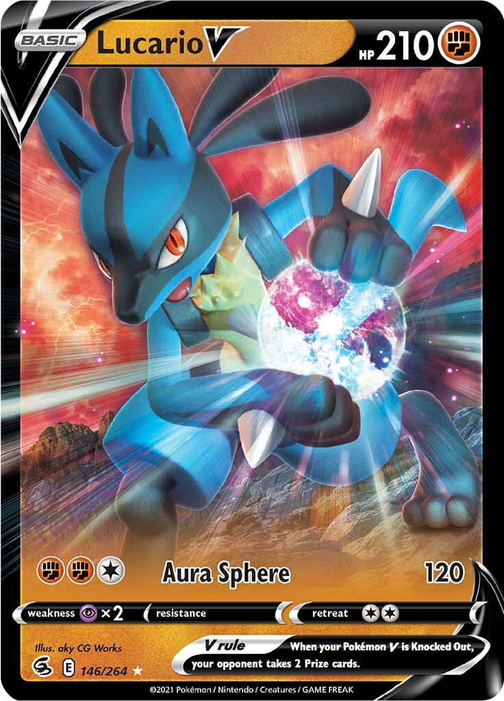 Lucario V (146/264) (Jumbo Card) [Sword & Shield: Fusion Strike] | Exor Games Truro