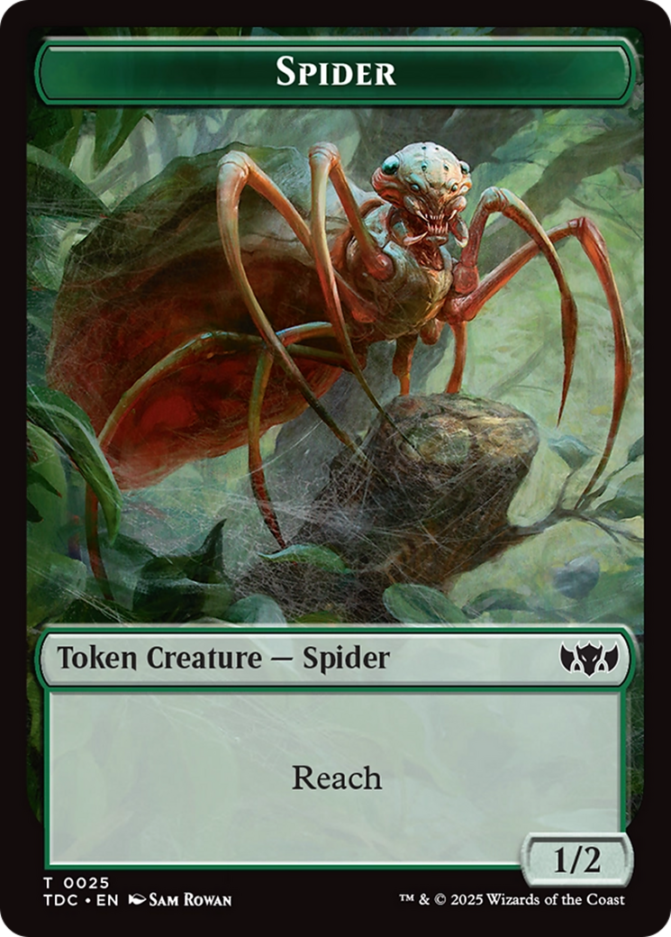 Wall // Spider Double-Sided Token [Tarkir: Dragonstorm Commander Tokens] | Exor Games Truro