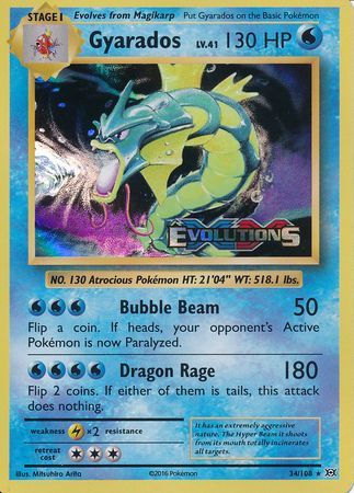 Gyarados (34/108) (XY Evolutions Prerelease) [XY: Black Star Promos] | Exor Games Truro