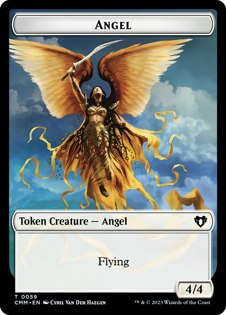 Copy (54) // Angel Double-Sided Token [Commander Masters Tokens] | Exor Games Truro