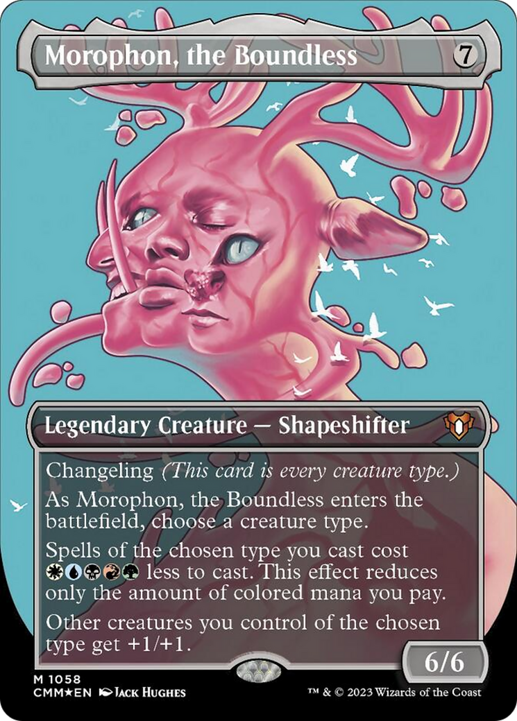 Morophon, the Boundless (Borderless Textured Foil Frame Break) [Commander Masters] | Exor Games Truro
