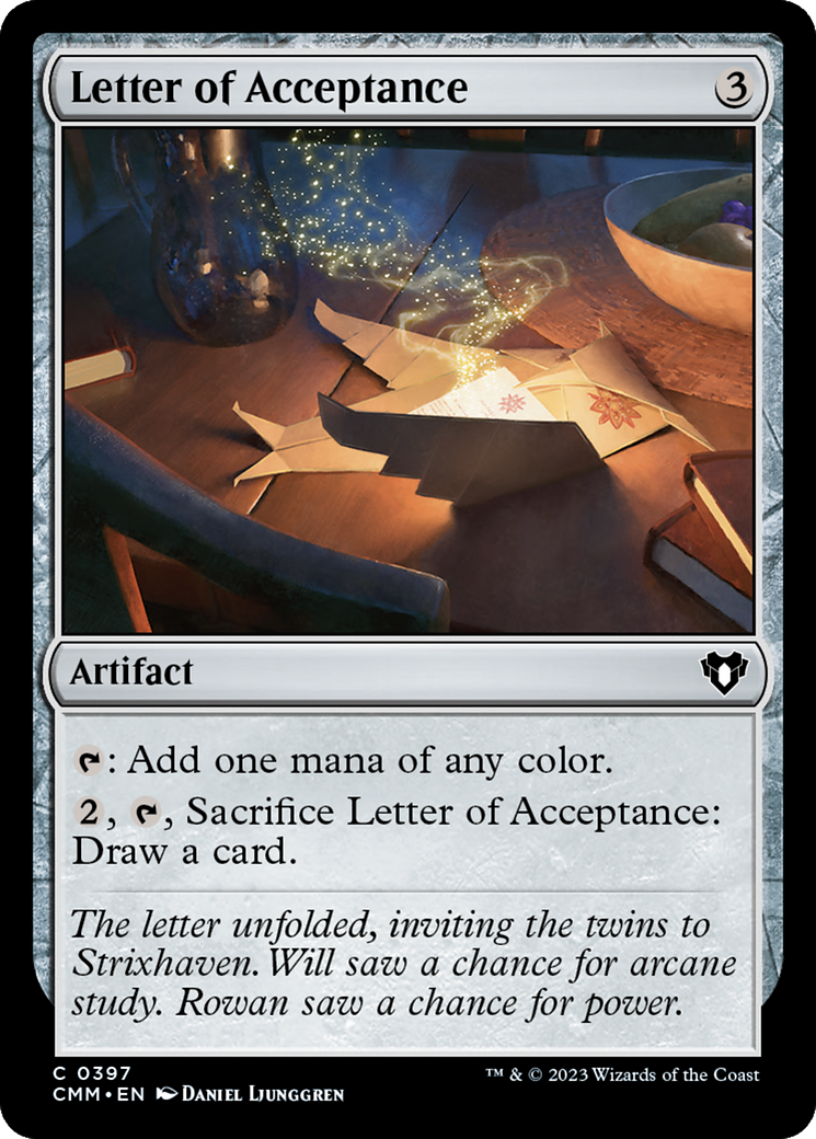 Letter of Acceptance [Commander Masters] | Exor Games Truro