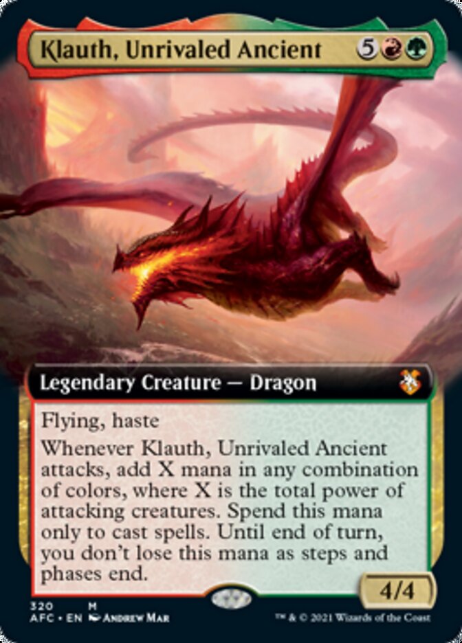 Klauth, Unrivaled Ancient (Extended Art) [Dungeons & Dragons: Adventures in the Forgotten Realms Commander] | Exor Games Truro