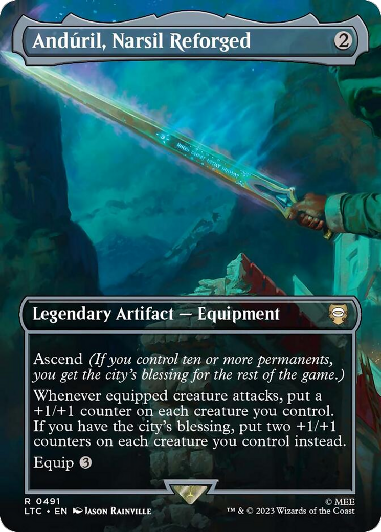 Anduril, Narsil Reforged (Borderless) [The Lord of the Rings: Tales of Middle-Earth Commander] | Exor Games Truro