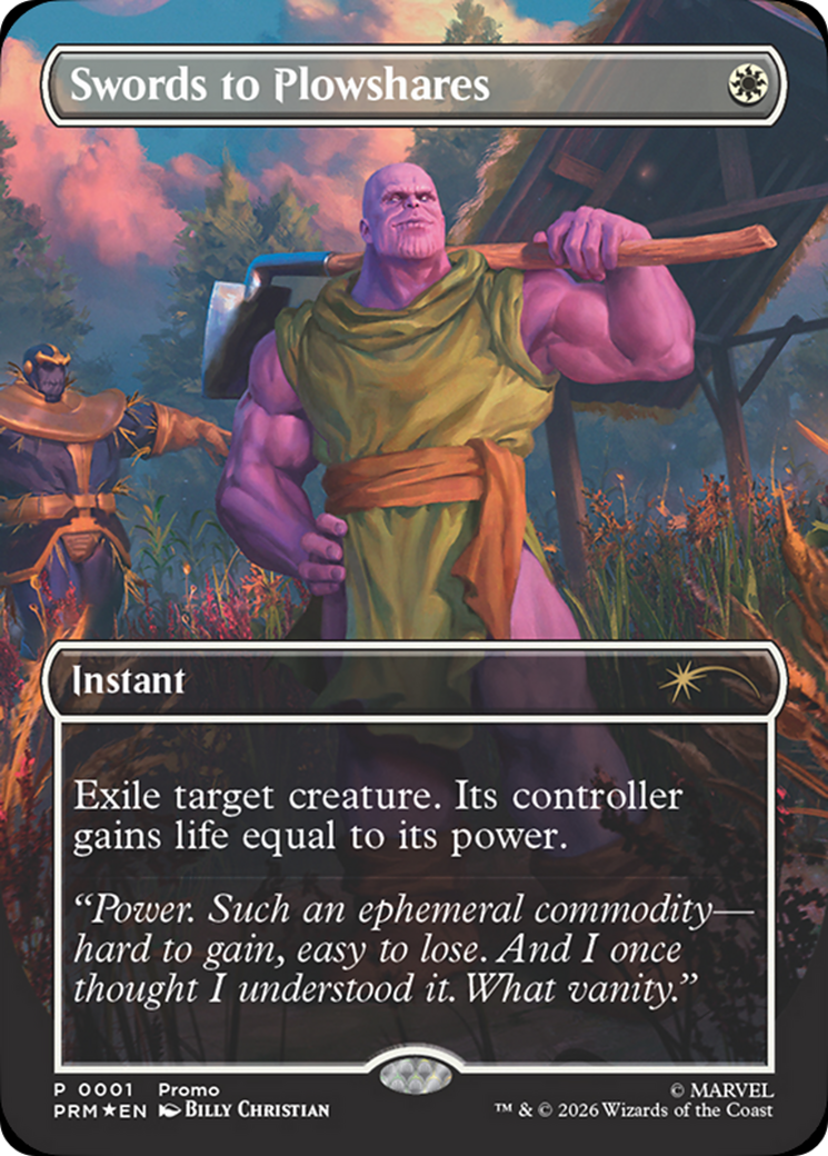 Swords to Plowshares (Borderless) (Magazine Insert) [Media Promos] | Exor Games Truro