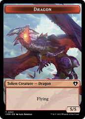 Saproling // Dragon (0021) Double-Sided Token [Commander Masters Tokens] | Exor Games Truro