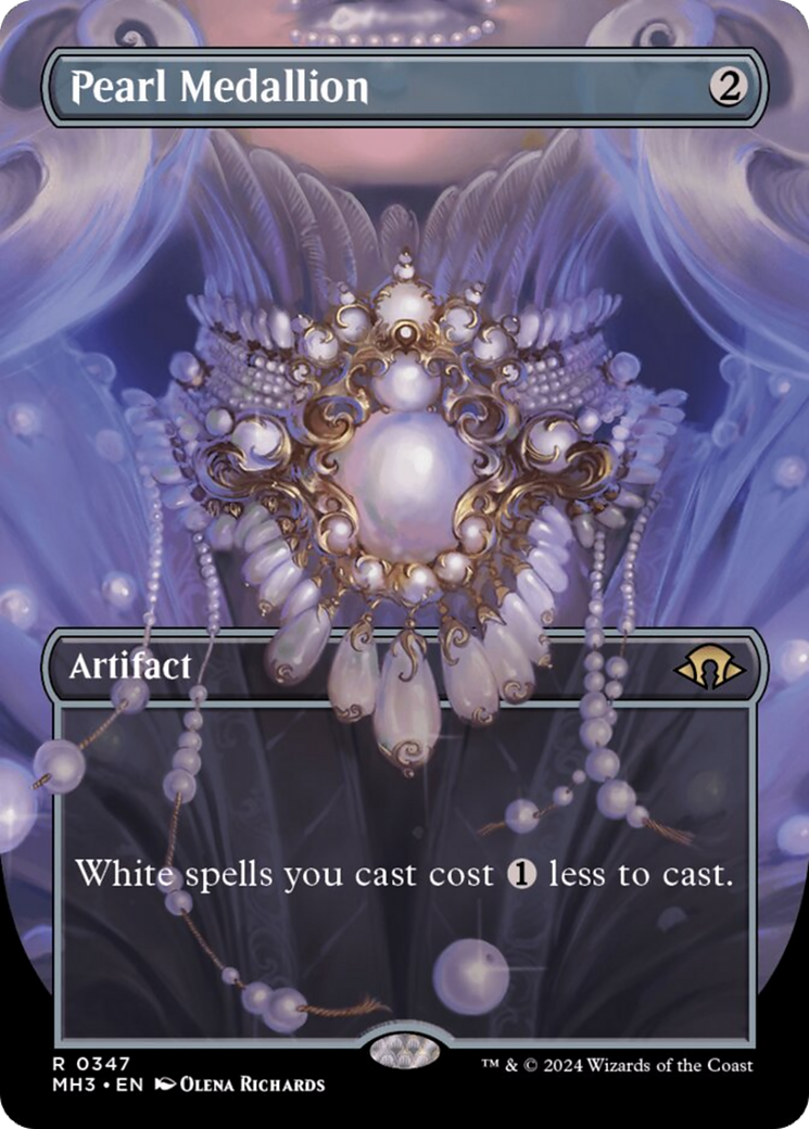 Pearl Medallion (Borderless) [Modern Horizons 3] | Exor Games Truro