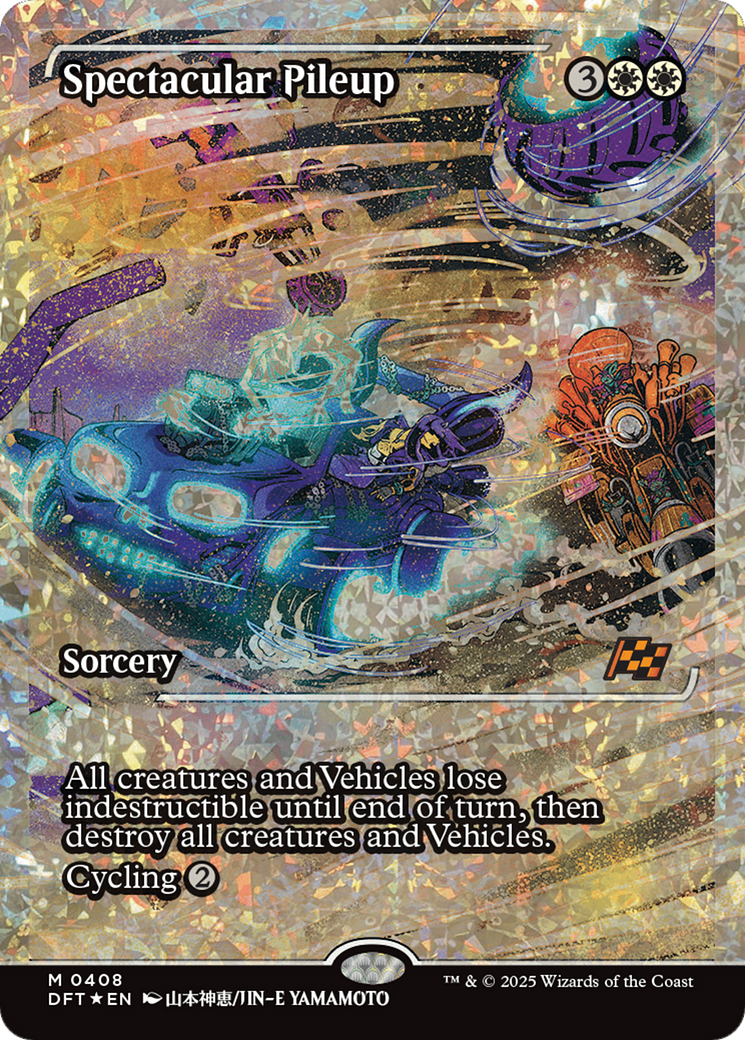 Spectacular Pileup (Showcase) (Fracture Foil) [Aetherdrift] | Exor Games Truro