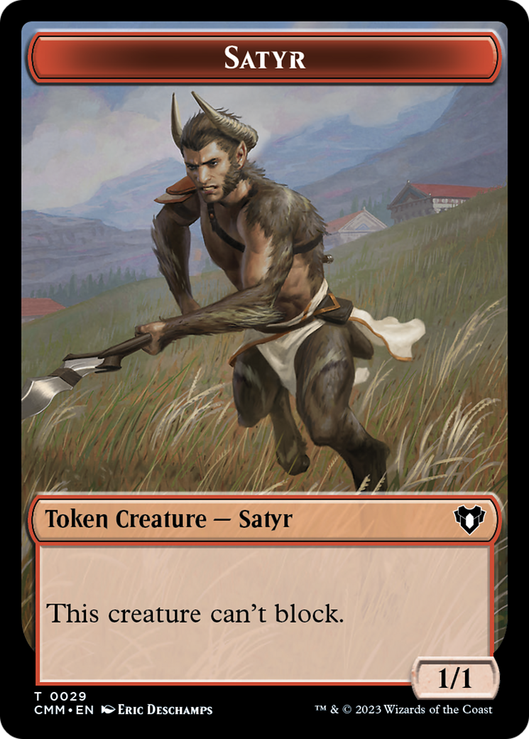 Satyr Token [Commander Masters Tokens] | Exor Games Truro