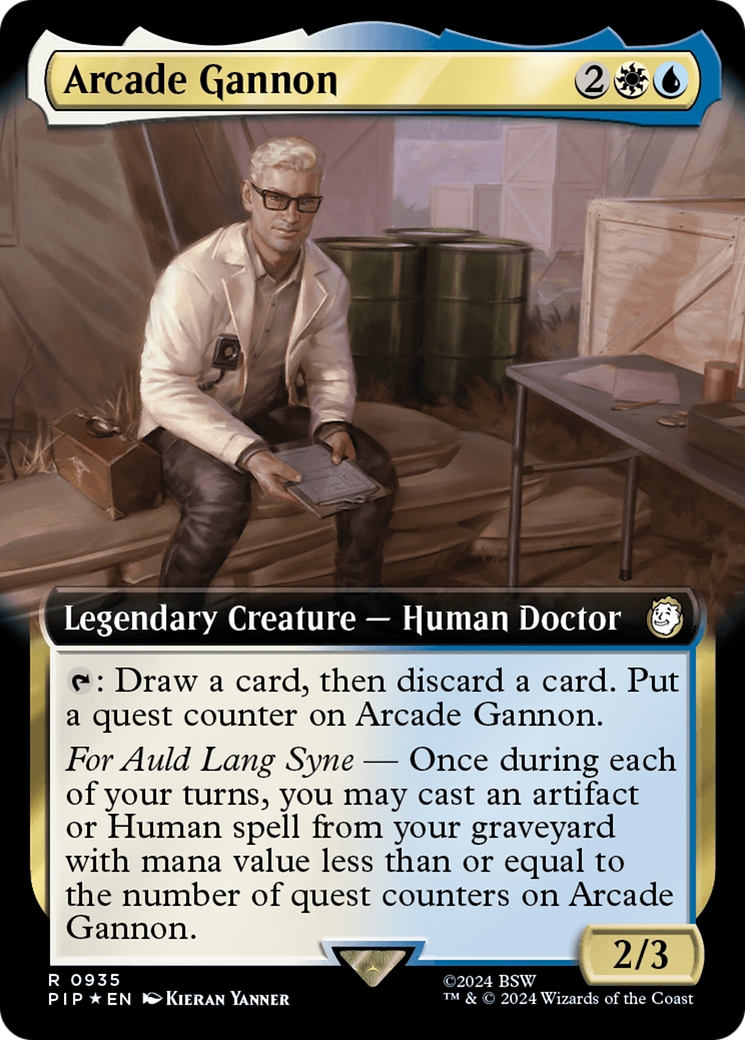 Arcade Gannon (Extended Art) (Surge Foil) [Fallout] | Exor Games Truro