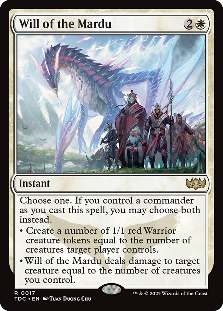 Will of the Mardu [Tarkir: Dragonstorm Commander] | Exor Games Truro