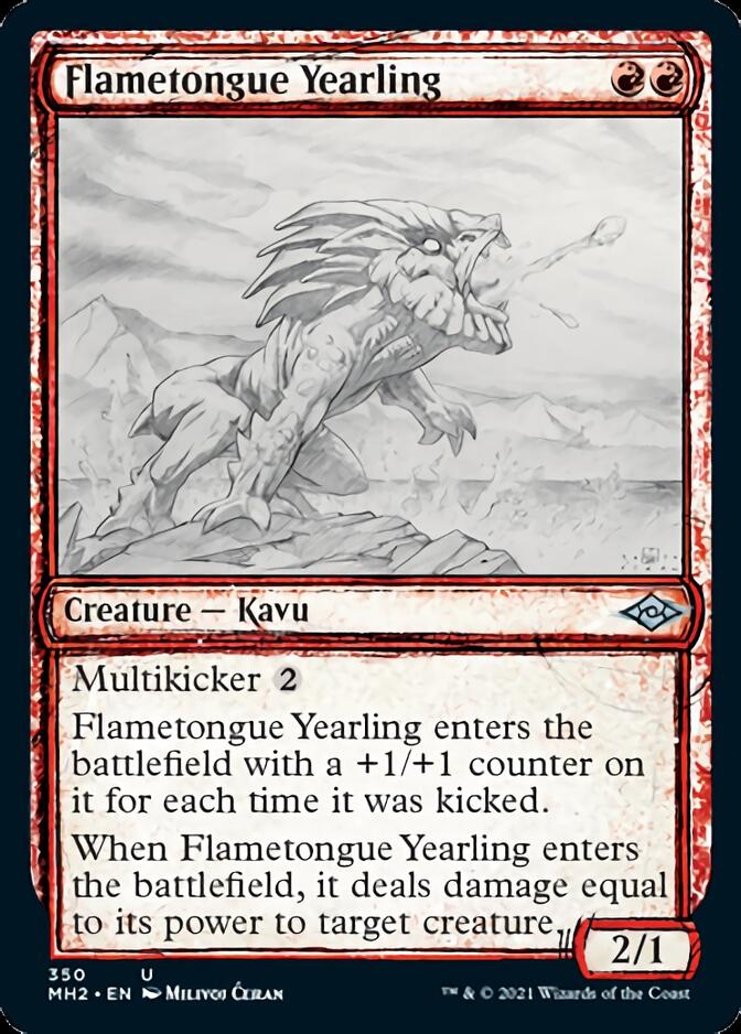 Flametongue Yearling (Sketch) [Modern Horizons 2] | Exor Games Truro