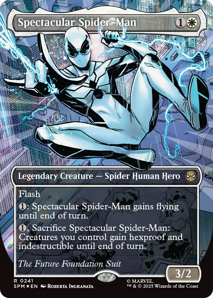 Spectacular Spider-Man (0241) (Borderless) (Textured Foil) [Marvel's Spider-Man] | Exor Games Truro